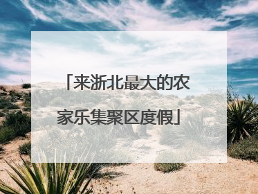 来浙北最大的农家乐集聚区度假